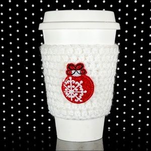 Handmade Coffee Cozy Holiday Ornament